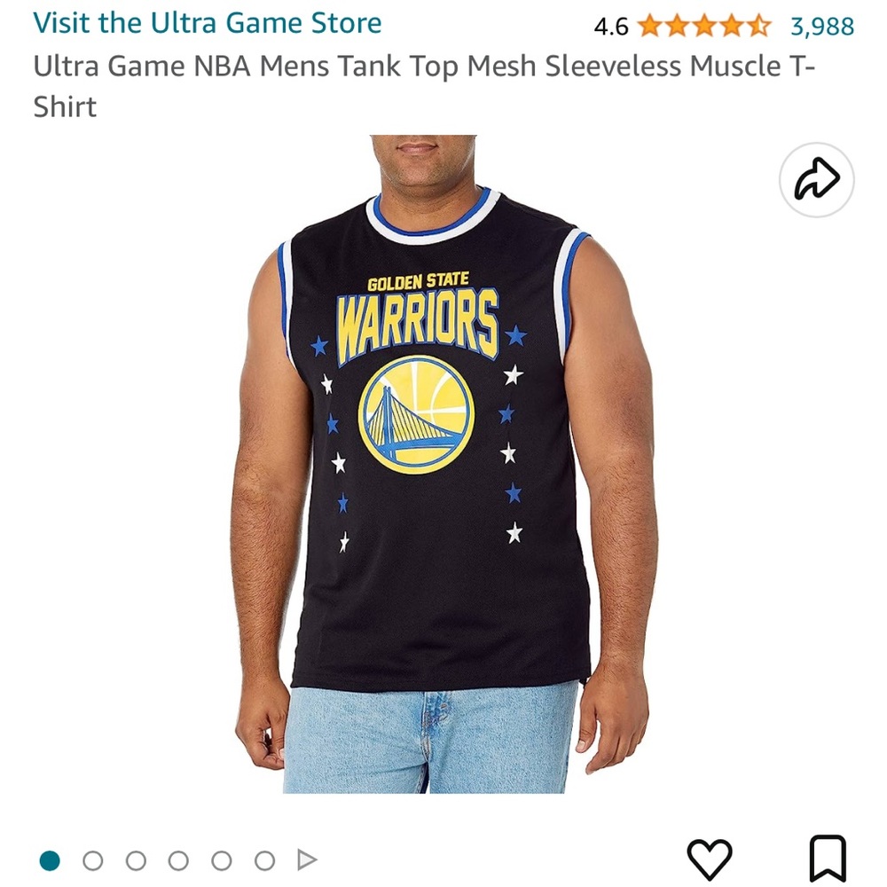 Golden State Warriors Nba Mesh tank tee size L